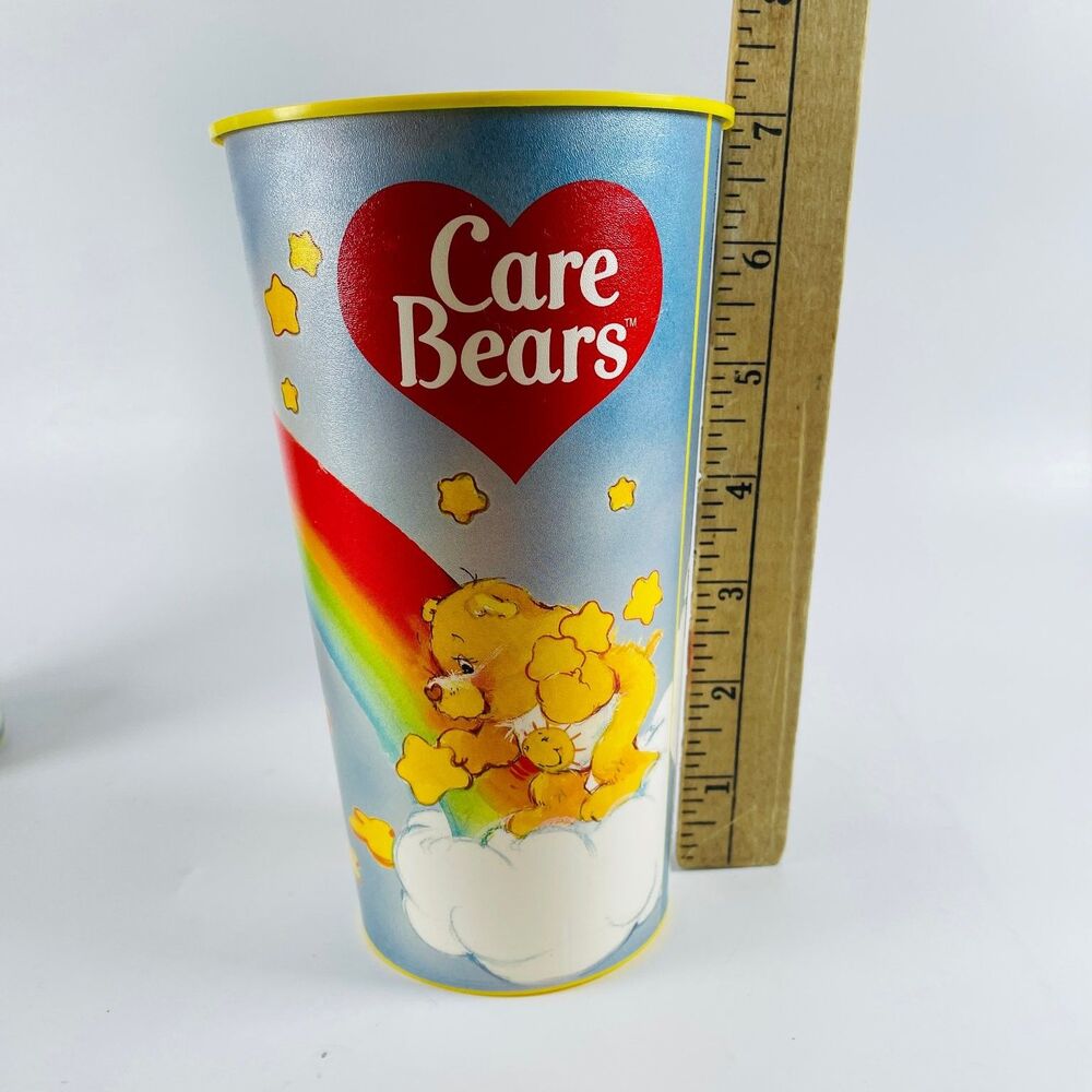 4 Care Bears Party Cup Set Multi-color 32 oz Plastic Rainbow Stars Designware - Picture 3 of 8